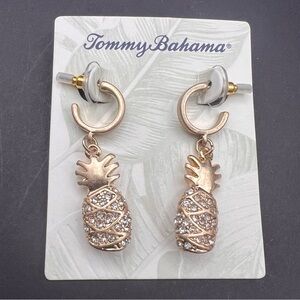 Tommy Bahama  Pineapple charm hoop Earring